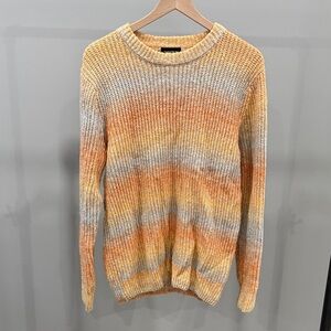 Scotch & Soda Orange and Gray Crewneck Sweater